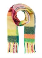 *quiz Multi Colour Check Print Knitted Scarf