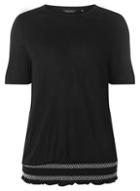 Dorothy Perkins Black Shirred Hem Top