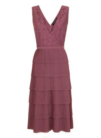 Dorothy Perkins *little Mistress Rose Chiffon Midi Skater Dress