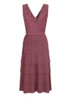 Dorothy Perkins *little Mistress Rose Chiffon Midi Skater Dress