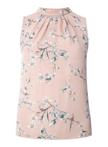 Dorothy Perkins Pink Bird Print Sleeveless Top