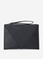 Dorothy Perkins Black Panel Wristlet Clutch Bag