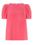 Dorothy Perkins Pink Ruched Sleeve Top