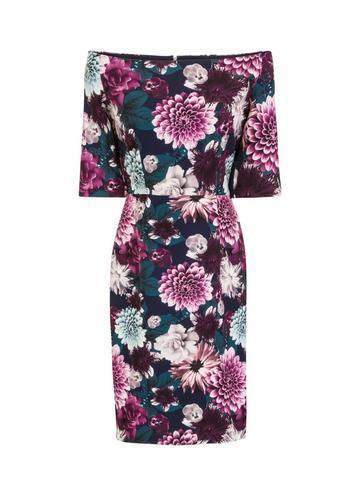 Dorothy Perkins *paper Dolls Multi Colour Bardot Bodycon Dress