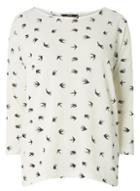 Dorothy Perkins *only White Bird Long Sleeve Top
