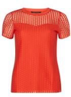 Dorothy Perkins Red Spot Mesh T-shirt