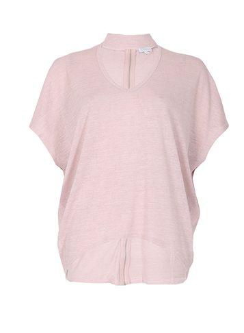 Dorothy Perkins *voulez Vous Nude Choker Neck T-shirt