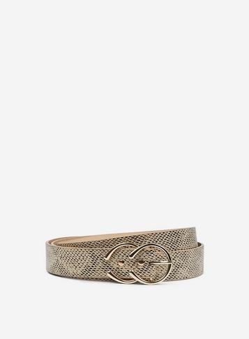 Dorothy Perkins Cream Curve Double Buckle Belt