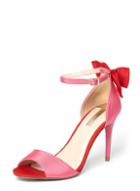 Dorothy Perkins Pink And Red Satin Bow Sandals