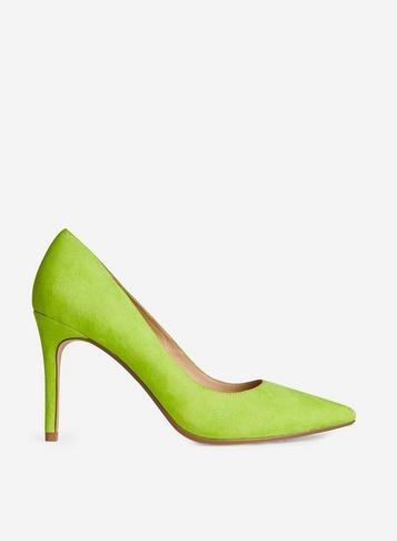 Dorothy Perkins Lime Wide Fit Danielle Court Shoes