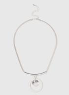 Dorothy Perkins Silver Disc Pendant Necklace