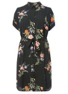 Dorothy Perkins *dp Curve Black Floral Shirt Dress