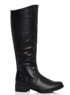 Dorothy Perkins *quiz Black Knee High Riding Boots