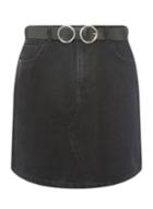 Dorothy Perkins Black Belted Mini Skirt