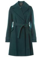Dorothy Perkins Green Belted Wrap Coat