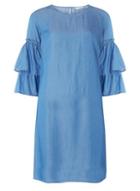 Dorothy Perkins *tall Blue Double Layer Sleeve Shift Dress