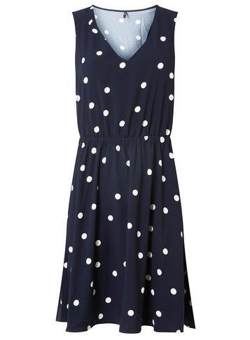 Dorothy Perkins *only Navy And White V-neck Skater Dress