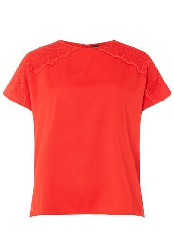 Dorothy Perkins *vero Moda Red Lace Top