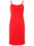 Dorothy Perkins Red Pleat Front Strappy Bodycon Dress