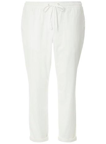 Dorothy Perkins White Linen Joggers