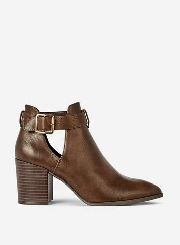 Dorothy Perkins Chocolate 'absin' Cut Out Ankle Boots