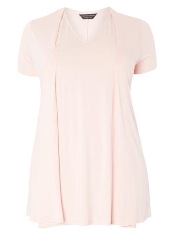 Dorothy Perkins Dp Curve Blush Pleat Front T-shirt