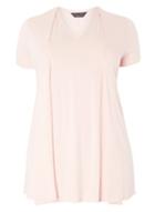 Dorothy Perkins Dp Curve Blush Pleat Front T-shirt