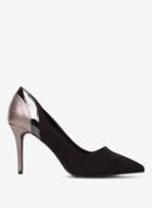 Dorothy Perkins Wide Fit Black 'gallop' Metallic Court Shoes