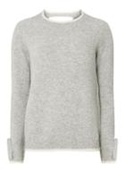 Dorothy Perkins Grey Marl Tipped Tie Jumper