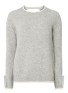 Dorothy Perkins Grey Marl Tipped Tie Jumper