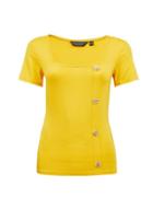 Dorothy Perkins Yellow Asymmetric Button Top