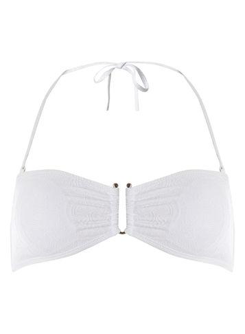 Dorothy Perkins White Paisley Bandeau Bikini Top