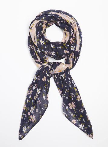 Dorothy Perkins Blue Ditsy Daisy Square Scarf