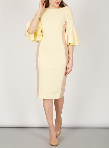 Dorothy Perkins *feverfish Lemon Contrast Dress