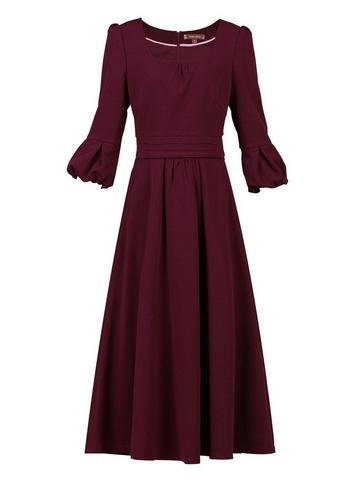 *jolie Moi Burgundy Bell Sleeve Dress