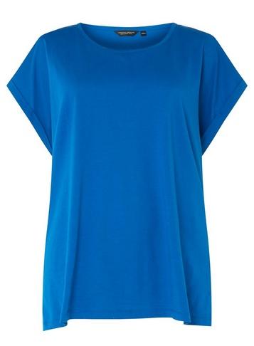 Dorothy Perkins *dp Curve Cobalt Roll Sleeve Top
