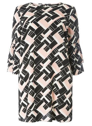 Dorothy Perkins *dp Curve Black Geometric Shift Dress
