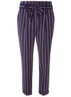 Dorothy Perkins Navy And Pink Striped Straight Leg Trousers