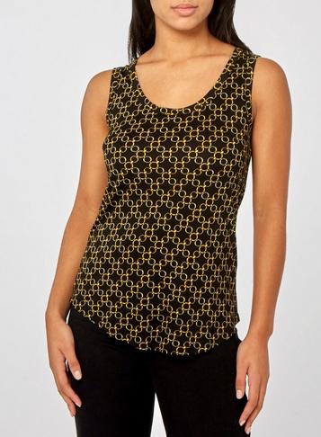 Dorothy Perkins Black Chain Print Viscose Vest