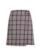 Dorothy Perkins Multi Colour Check Print Wrap Mini Skirt