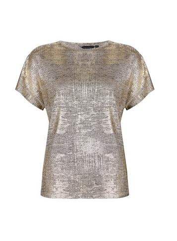 Dorothy Perkins Gold Shimmer Style Batwing Sleeves Top