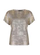 Dorothy Perkins Gold Shimmer Style Batwing Sleeves Top