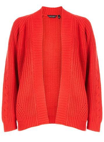 Dorothy Perkins Red Cable Chunky Knit Cardigan