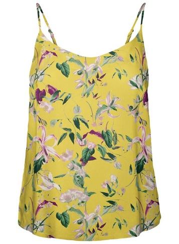 *vero Moda Yellow Floral Print Camisole Top