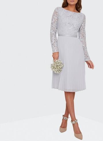 *chi Chi London Blue Lace Midi Dress