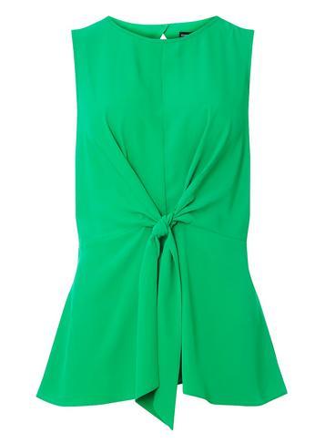 Dorothy Perkins Green Tie Front Sleeveless Top