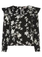 Dorothy Perkins *vero Moda Monochrome Floral Ruffle Blouse