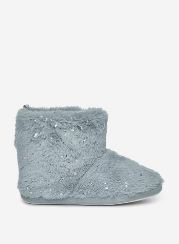 Dorothy Perkins Grey Foil Fleck Booties