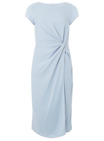 Dorothy Perkins *lily & Franc Blue Manipulated Midi Shift Dress