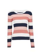 *vila Multi Colour Stripe Print Knitted Jumper